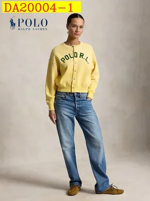 Ralph Lauren Snap Button Cropped Sweatshirt Cardigan