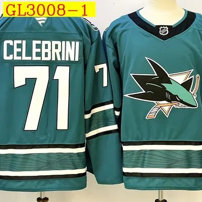 San Jose Sharks Macklin Celebrini Stitched Hocey Jersey Men Long Sleeve