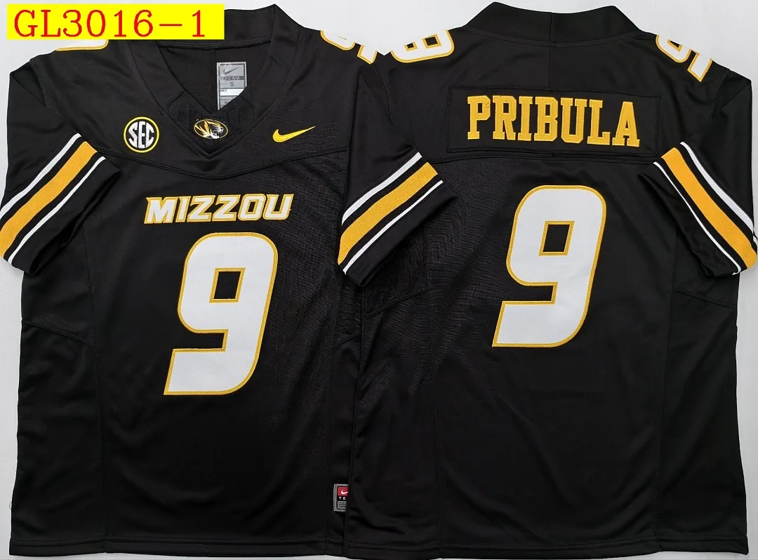 Nike Missouri Tigers Beau Pribula 9 College Football Jersey