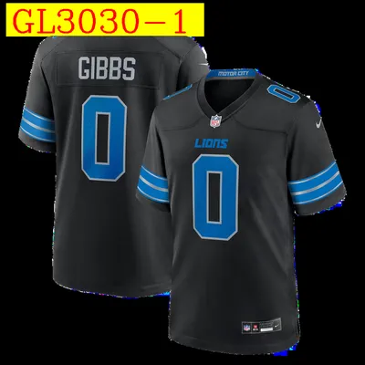 NFL Detroit Lions Gibbs 0 Short Sleeve Football Jersey