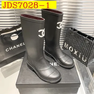 Chanel New Tall Rubber Rain Boots