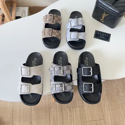 GUCCI 26P Buckle Slide Sandals