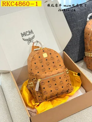 MCM Backpack bag S 26x32x12cm M 30x37x13cm L 32x40x14cm