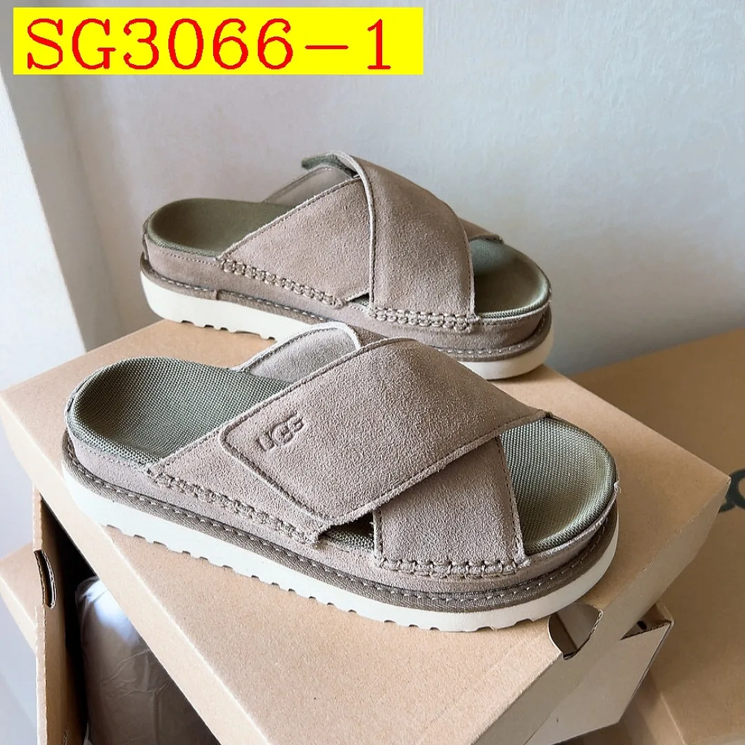 UGG Cross Velcro Platform Slide Sandals