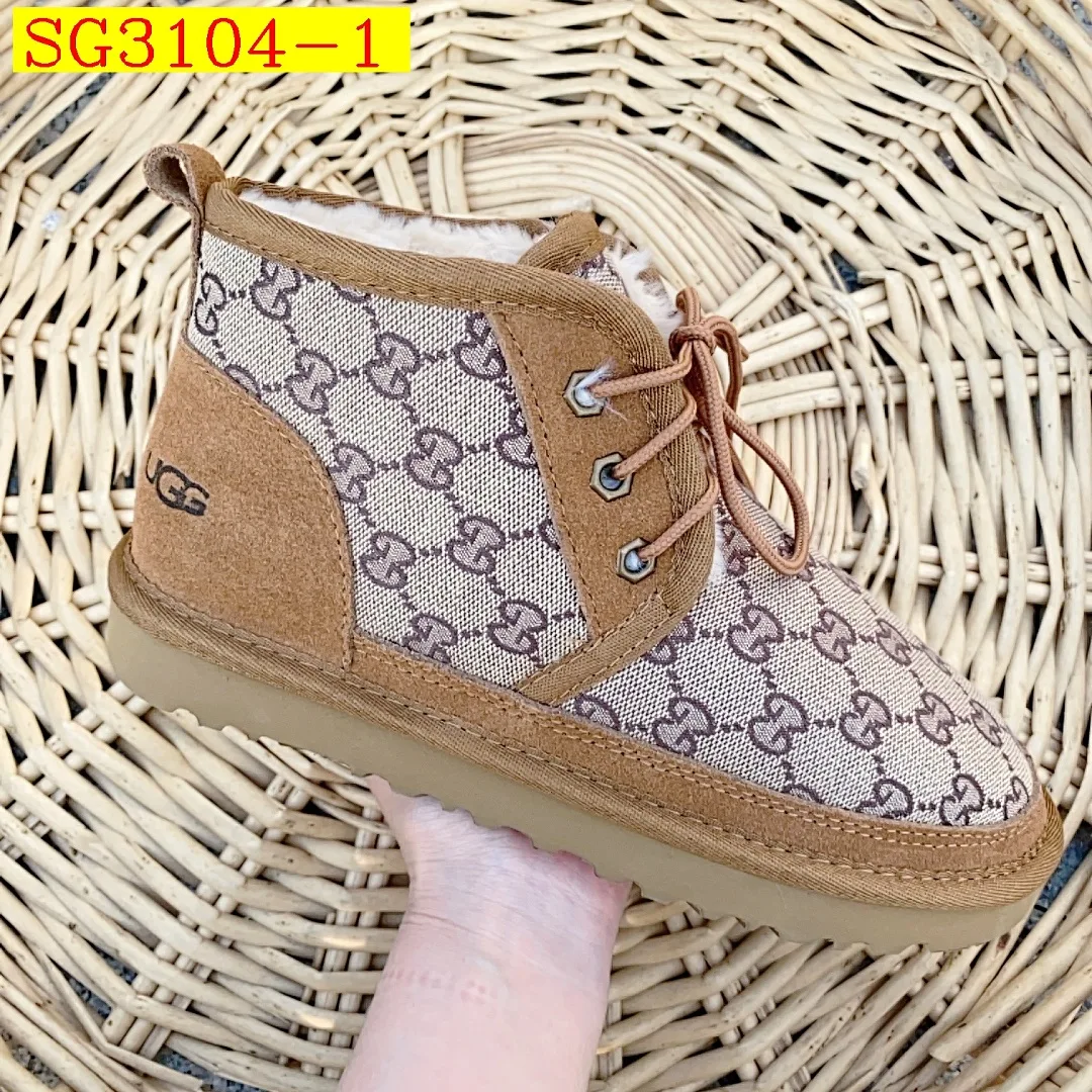 UGG Harkley Lace Up Fur Lined Ankle Winter Boots