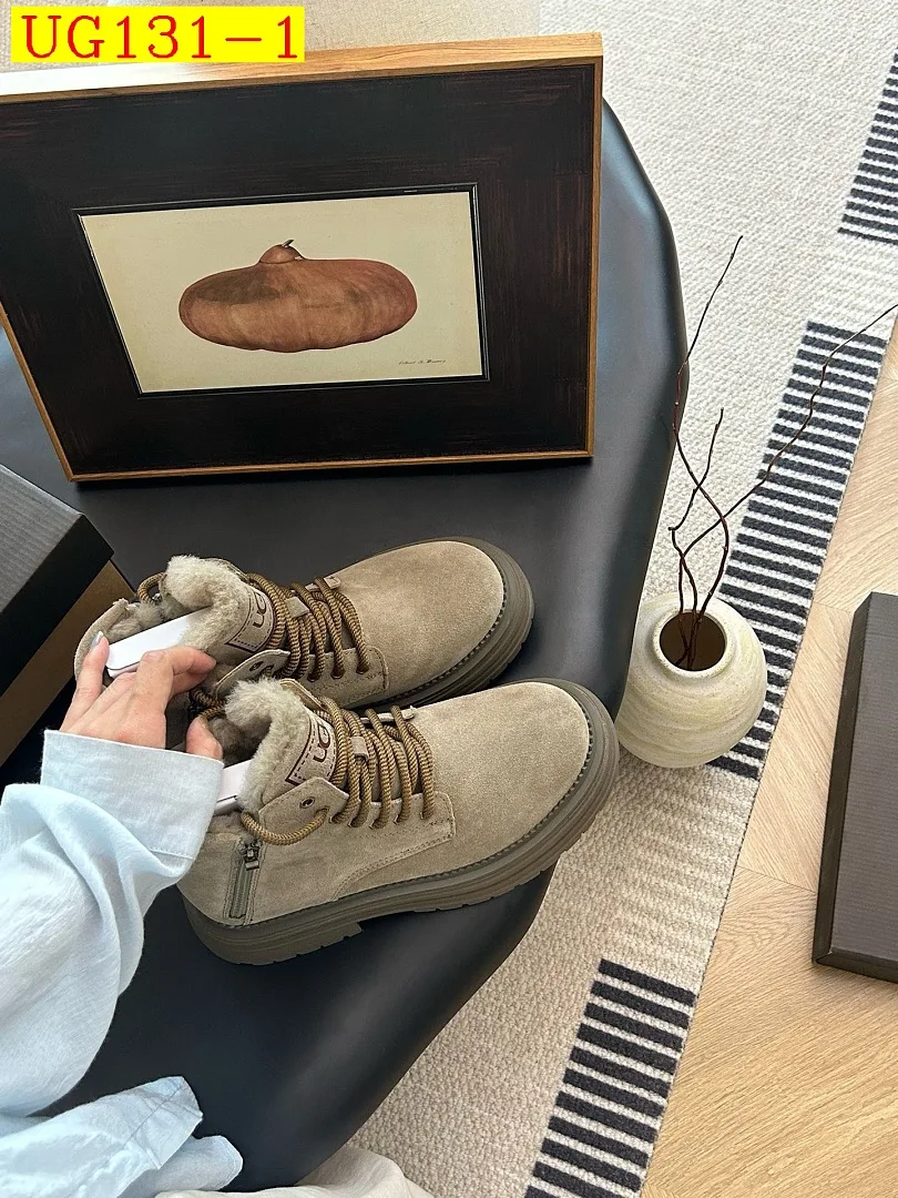 new_dh UGG Boot platform 4cm Leather Wool