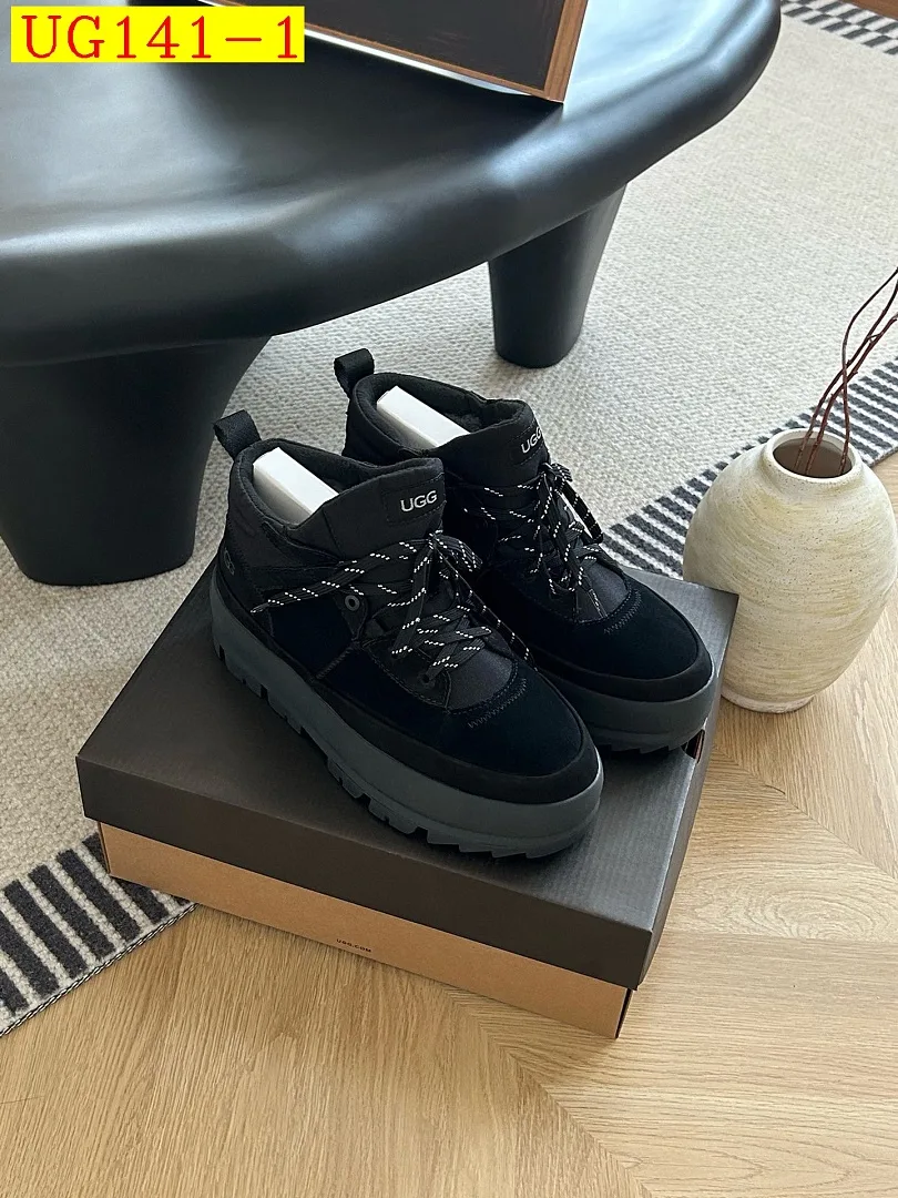 new_dh UGG Boot platform 5cm Leather Wool