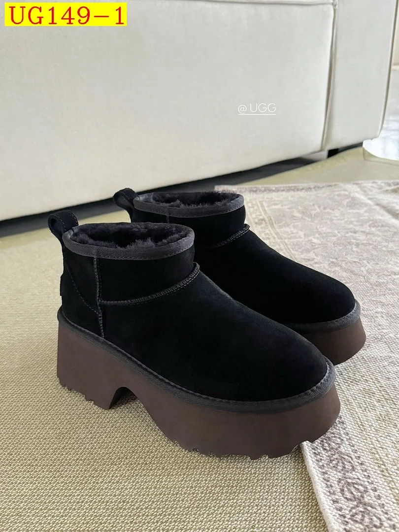new_dh UGG Boot platform 7cm Leather Wool