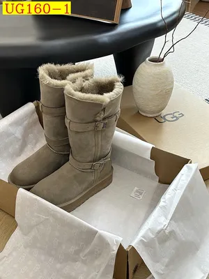 new_dh UGG Boot Platform three point five cm Leather Wool