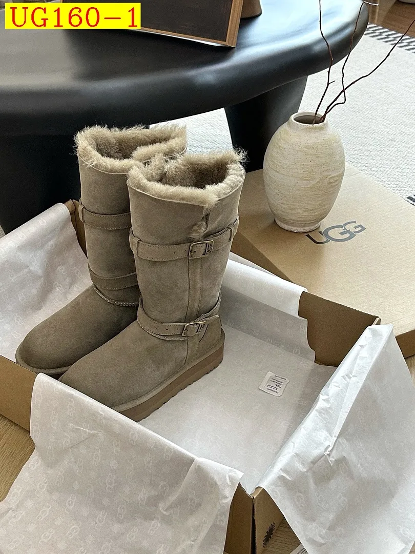 new_dh UGG Boot Platform three point five cm Leather Wool