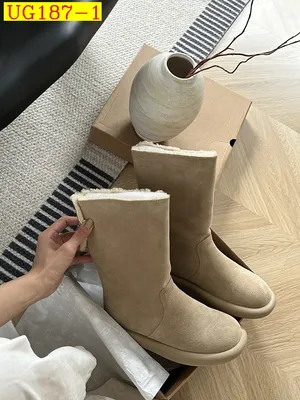 new_dh UGG Boot platform 3cm Leather Wool
