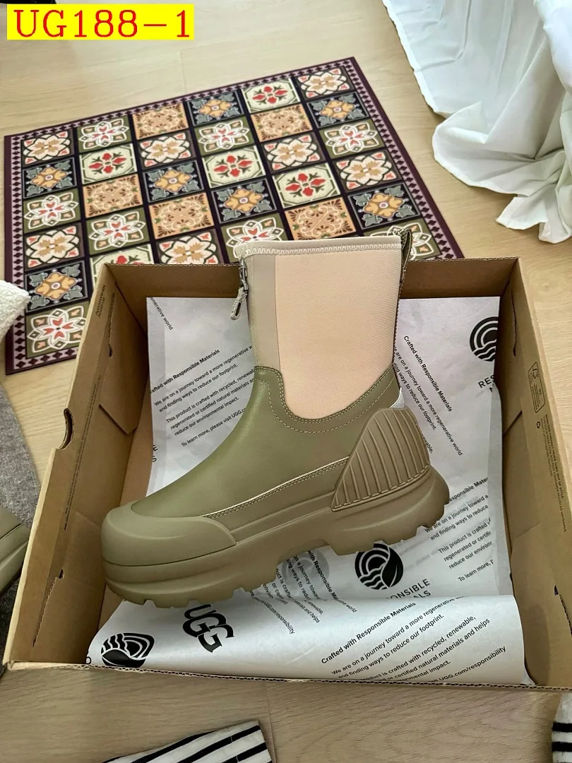 new_dh UGG Boot platform 5cm Leather Wool