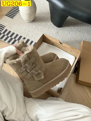 new_dh UGG Boot Platform three poi five cm Leather Wool