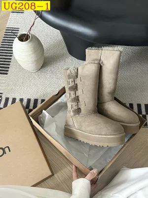 new_dh UGG Boot Platform three point five cm Leather Wool Si 35-40