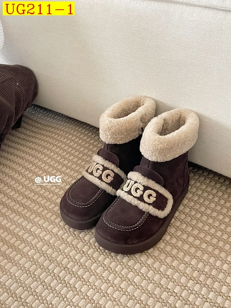 new_dh UGG Boot platform 3cm Leather Wool
