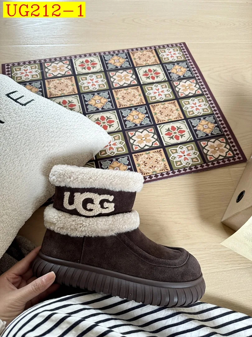 new_dh UGG Boot platform 3cm Leather Wool