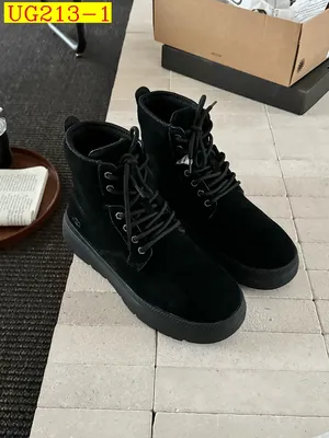 new_dh UGG Boot platform 4cm Leather Wool