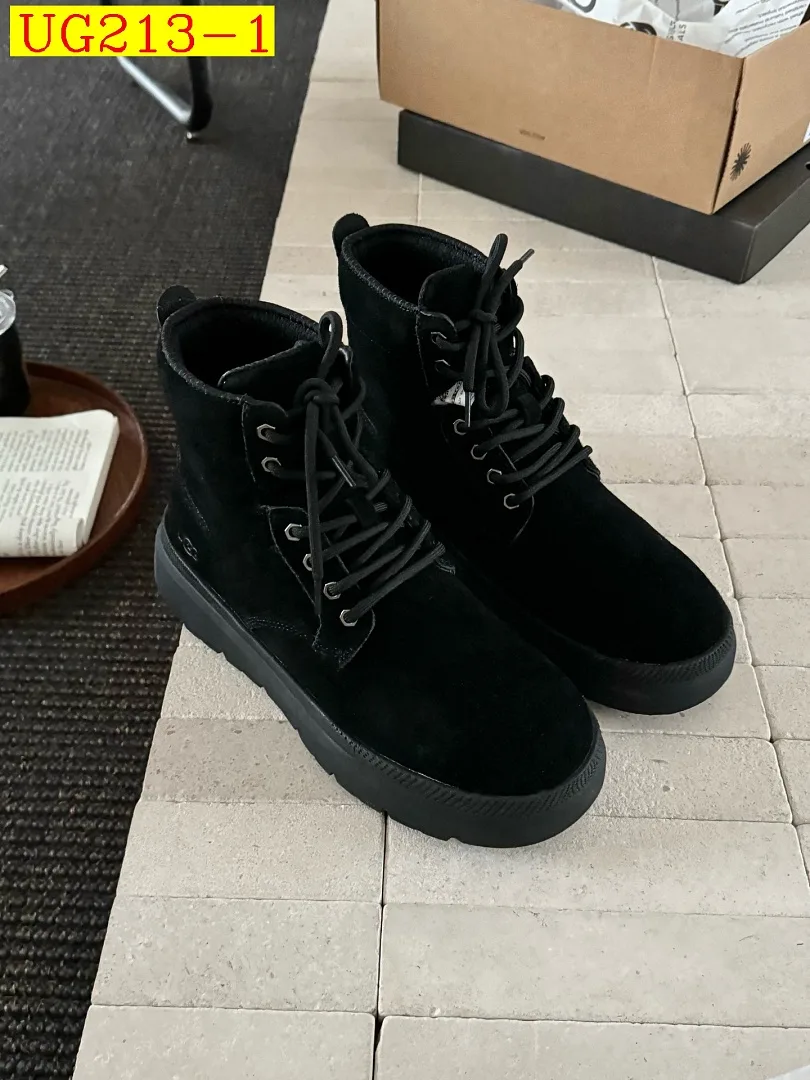 new_dh UGG Boot platform 4cm Leather Wool