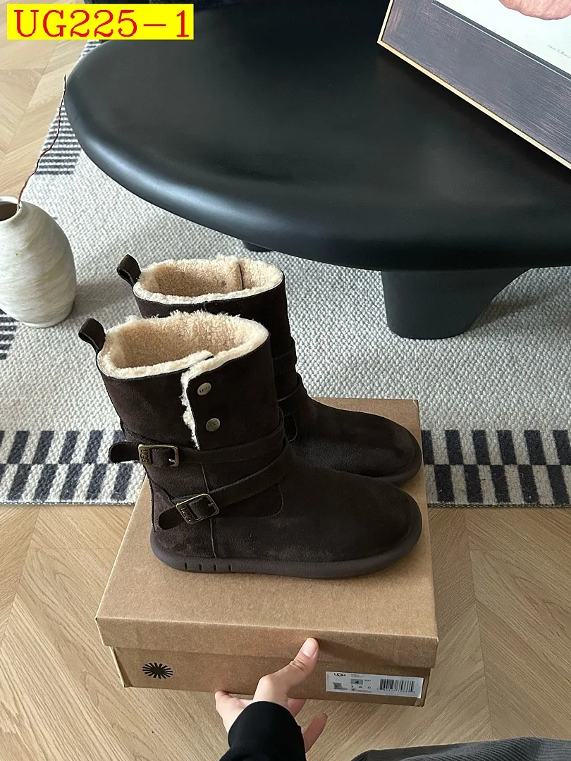 new_dh UGG Boot Platform two point five cm Leather Wool