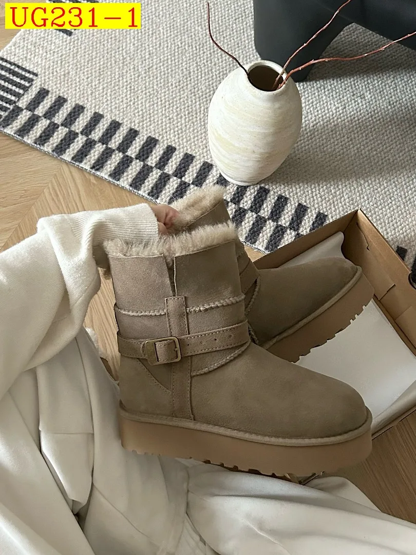 new_dh UGG Boot Platform three poi five cm Leather Wool
