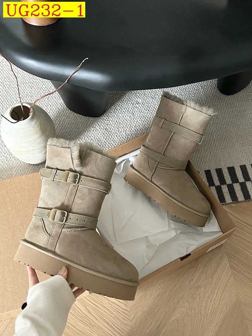 new_dh UGG Boot Platform three poi five cm Leather Wool