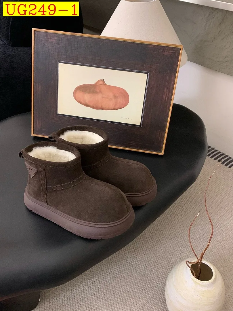 new_dh UGG Boot platform 4cm Leather Wool