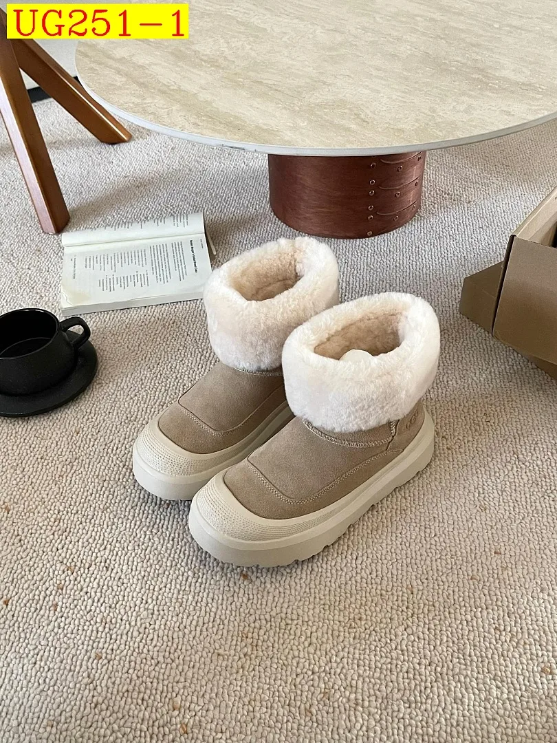 new_dh UGG Boot platform 4cm Leather Wool
