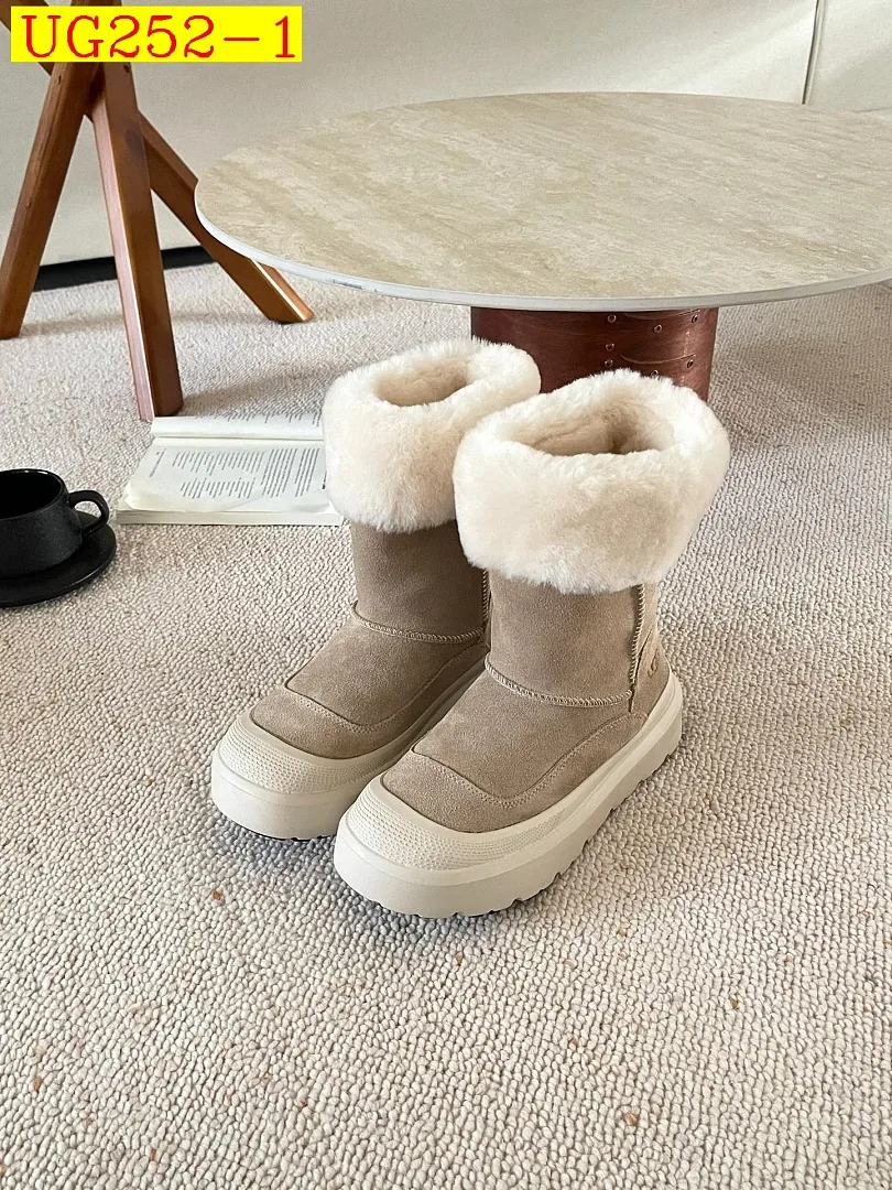 new_dh UGG Boot platform 4cm Leather Wool