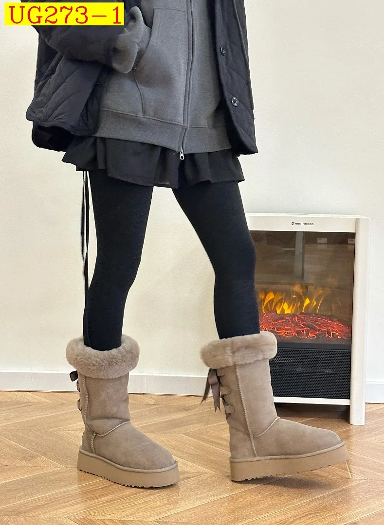 dh UGG Boot platform 4cm Leather Wool