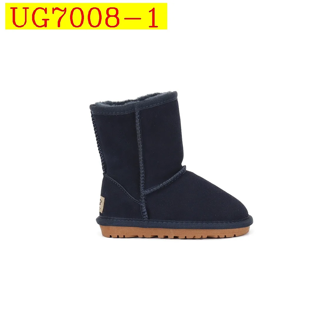 UGG Kids Classic Mid Calf Sheepskin Boots WintWarm Fur Lined Snow Boots