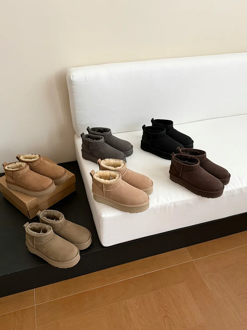 UGG Classic Mini Platform 3cm Winter Boots Sheepskin