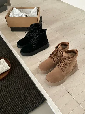 UGG Burleigh Chukka 1153750 Mens Wool Lined Platform Lace Up Boots