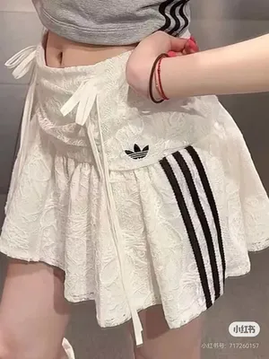 Adidas Originals KU4760 Taslon Embroidered Logo Sports Mini Skirt