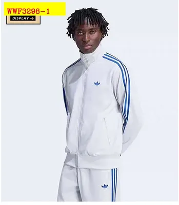 Adidas Trefoil Stand Collar Three Stripes Woven Track Jacket