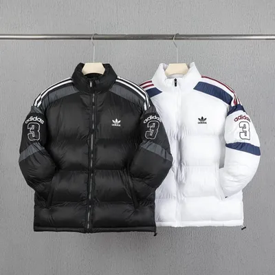 Adidas Trefoil Embroidered Logo Nylon Padded Jacket