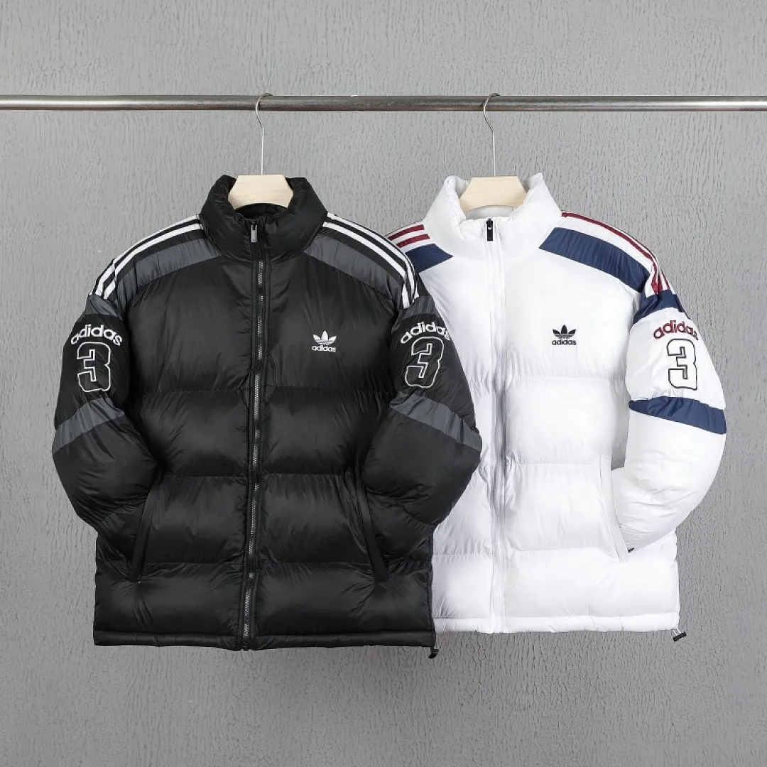 Adidas Trefoil Embroidered Logo Nylon Padded Jacket