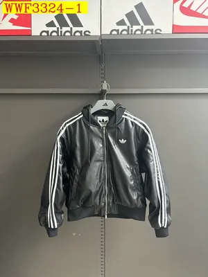 Adidas Originals Faux Leather Hooded Padded Jacket Women