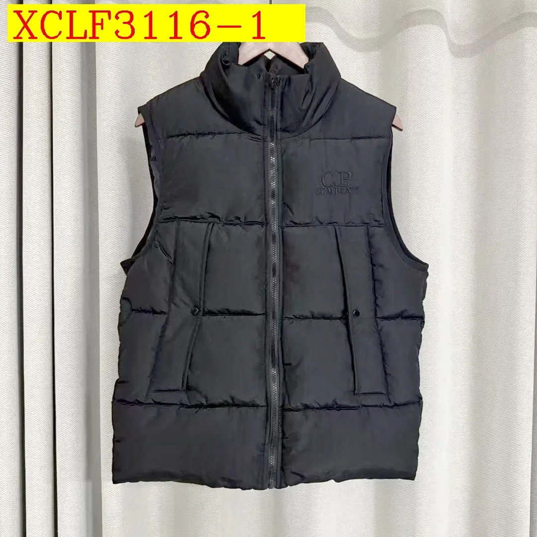 Company 25SS Embroidered Letter Shiny Stand Collar Vest