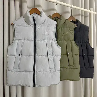 CP Company Embroidered Stand Collar Puffer Vest style 25153