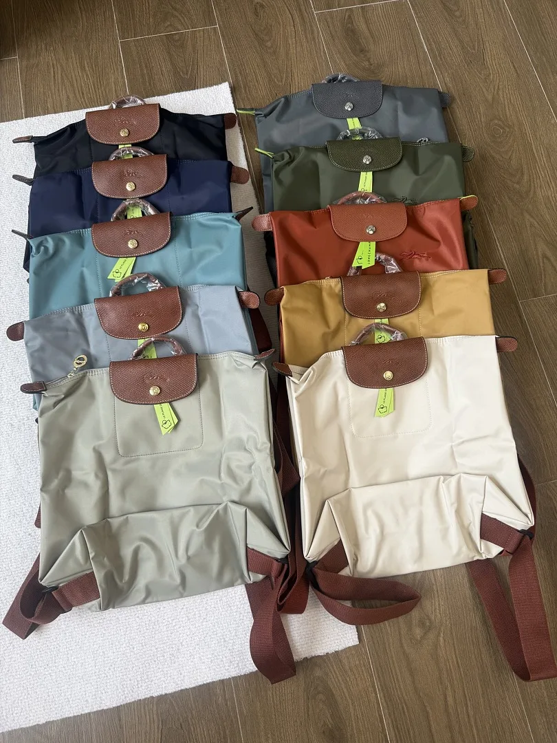 Longchamp Le Pliage Original Nylon Leather Trim Backpack