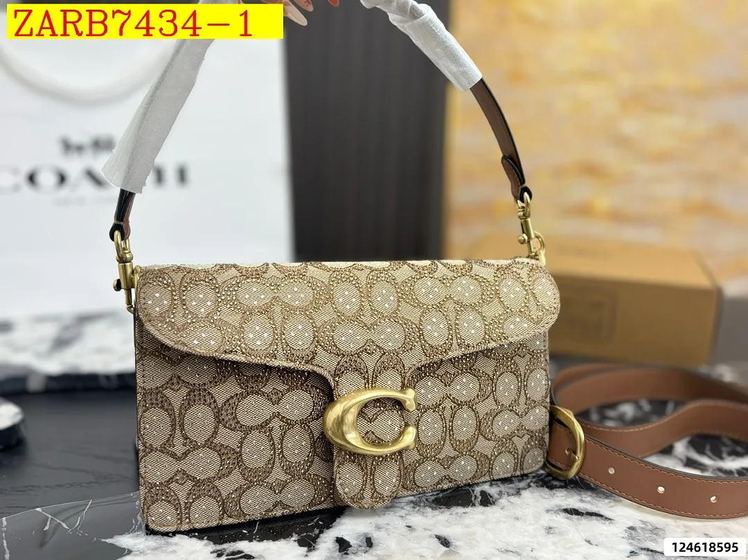COACH Tabby Shoulder Bag 26 Crystal Signature Jacquard