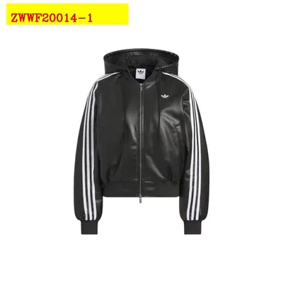 Adidas Originals Hooded Faux Leather Jacket