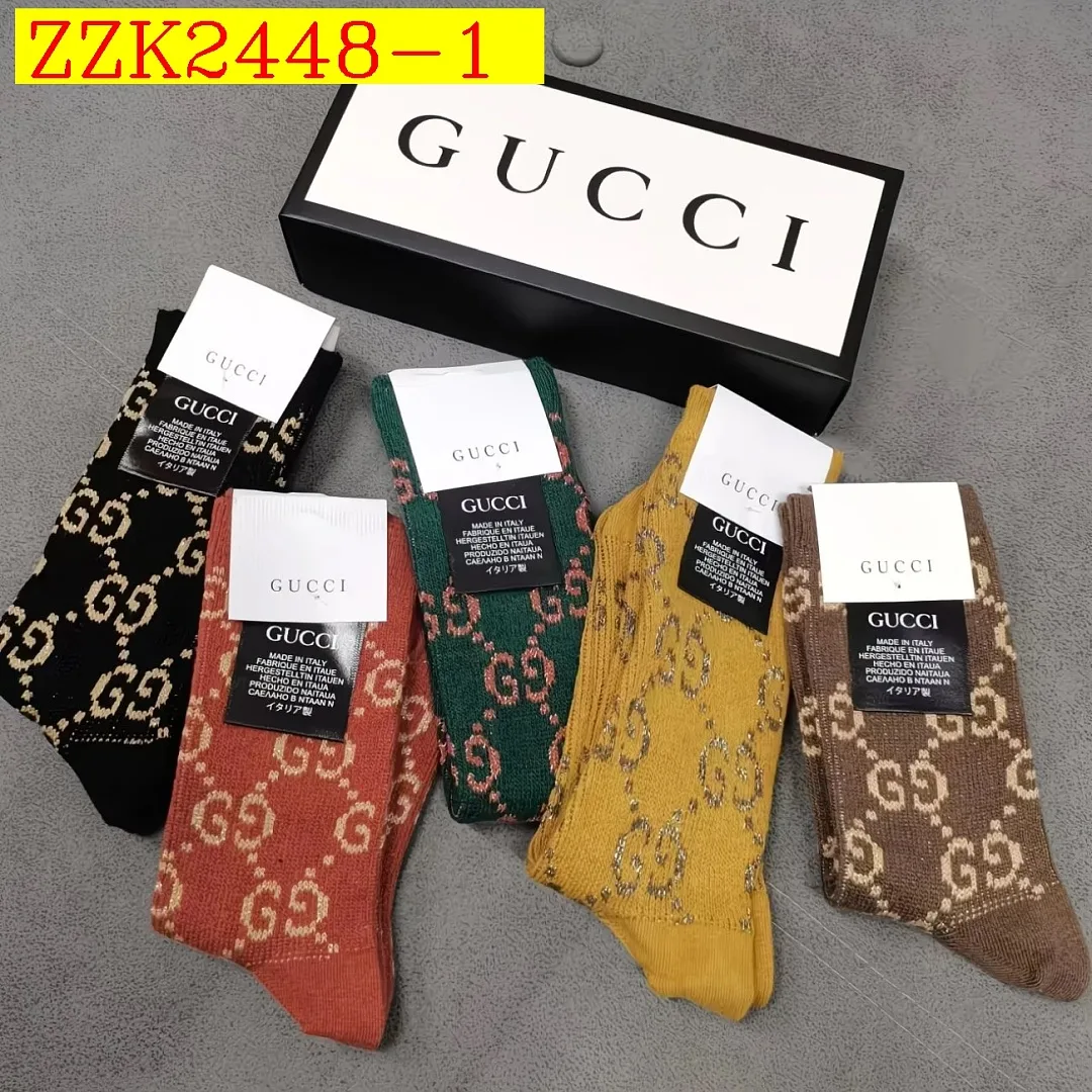 Gucci socks 5 pairs per box