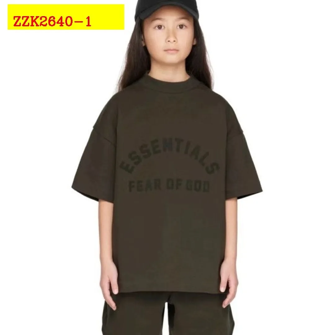 ESSENTIALS Kids Cotton Crew Neck Short Sleeve Summer Older Kids