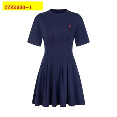 Ralph Lauren Pony Embroidered Waist Slim Casual Sports Dress For Women