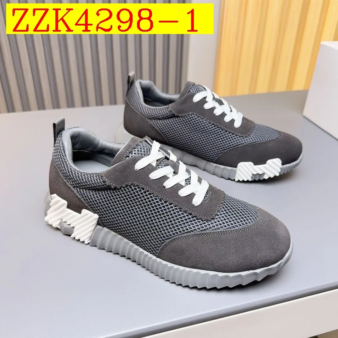 Hermes Bouncing Mesh Suede Sneakers