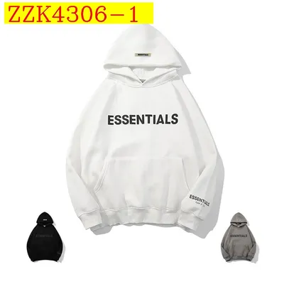 Essentials Letter Print Hooded Sweatshirt
